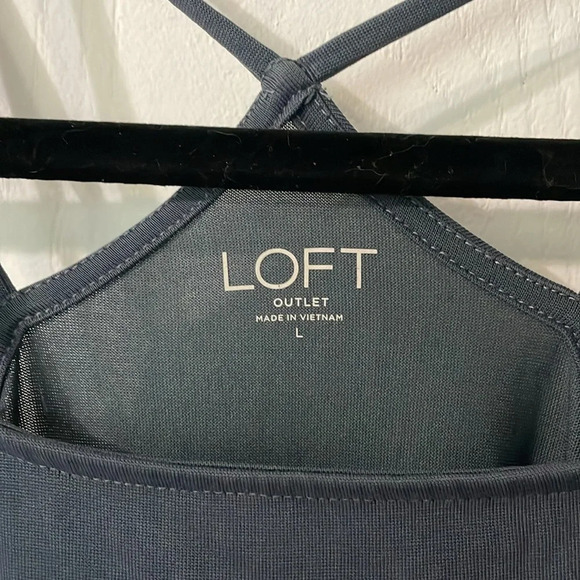 Loft camisole criss cross navy tank size large - Picture 2 of 3